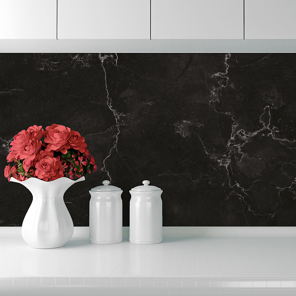 Crédence Adhésive Marbre Noir 100 × 40 cm