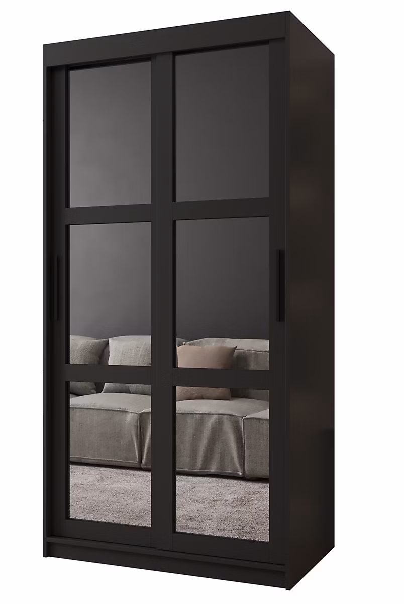 Armoire Miror a portes coulissantes H. 200 x L. 100 x P. 62 2 portes – Réf. TVMQISTFV1043576899