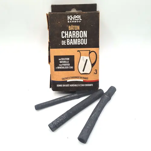 Charbon de bambou français Khool Bamboo - les 3 bâtons
