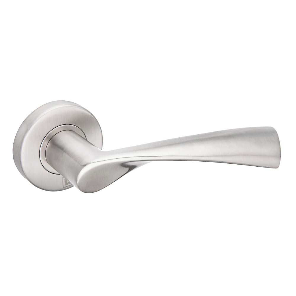 Bequille double sur rosace massive HERACLES JADE 4002 inox brosse 126 mm – Réf. OXMSRBLYO2193670124