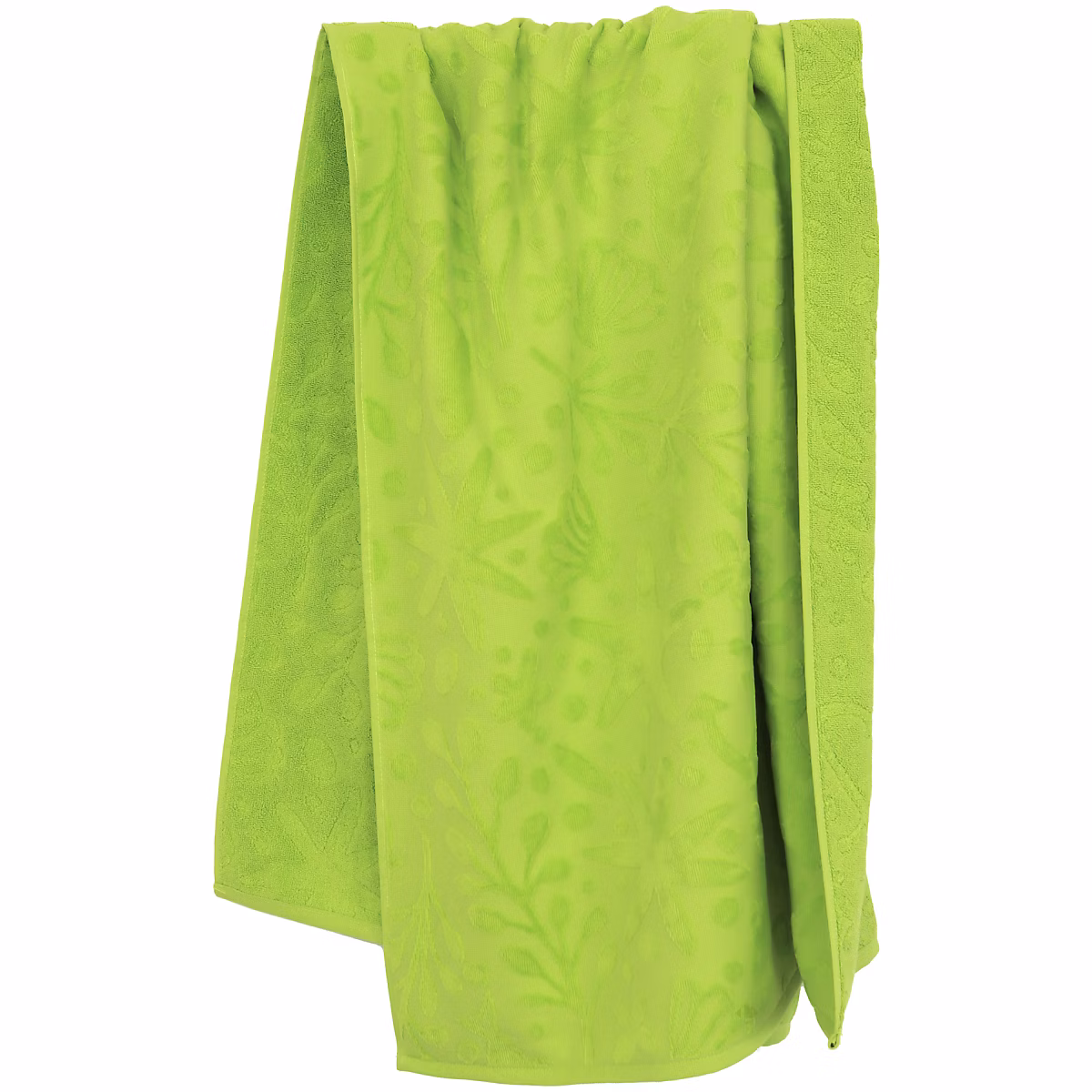 Drap de plage en éponge coton 480 g/m² 75 × 150 cm LOVINA vert