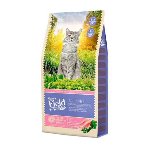 Croquette pour chat adulte au poisson Sam's Field - 7,5 kg