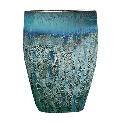 Jarre en grès émaillé vert amande Decolines Leon - Ø 45 x H 56 cm
