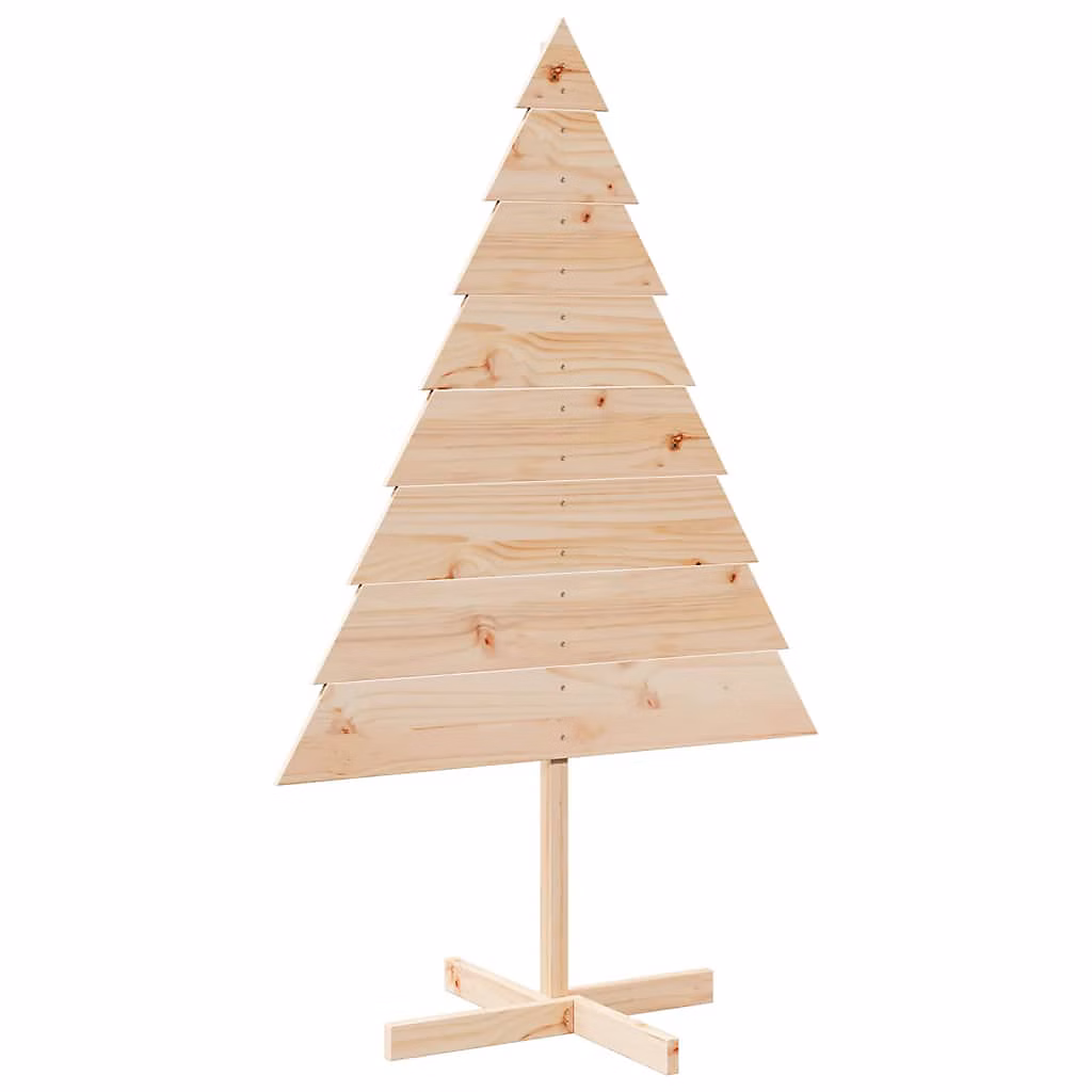 Sapin de Noël – Arbre de Noël en bois pour décoration 150 cm bois massif vidaXL
