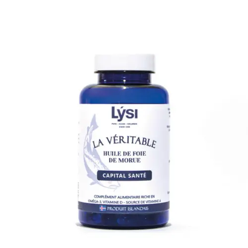Complément alimentaire Huile de foie de morue Lysi - 120 gélules