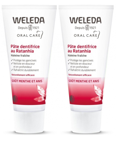 Weleda - Duo Pâte dentifrice au Ratanhia - 2 x 75 ml