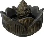 Décoration pour jardin aquatique coloris noir en pierre reconstituée fontaine lotus SEDA - 60 cm