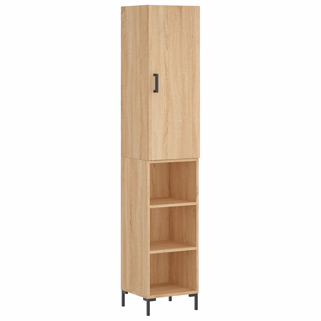 Buffet haut Chêne sonoma 34 – 5 × 34 × 180 cm Bois d'ingénierie vidaXL