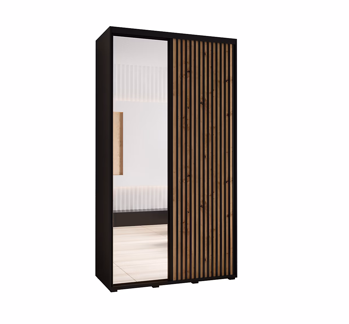 Armoire Sapporo 2 a portes coulissantes H. 205 – 2 x L. 130 x P. 60 2 portes