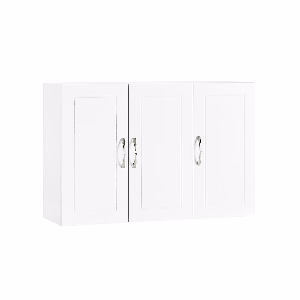 Armoire Murale de Salle de Bain – Meuble de Rangement Suspendu 3 Portes, FRG231-L-W, SoBuy
