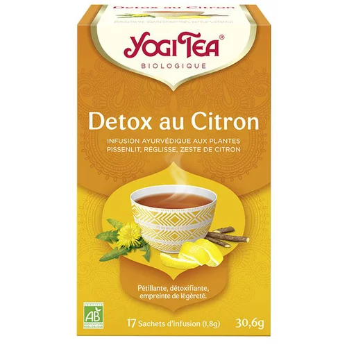 Yogi Tea Detox au citron – La boîte de 17 sachets