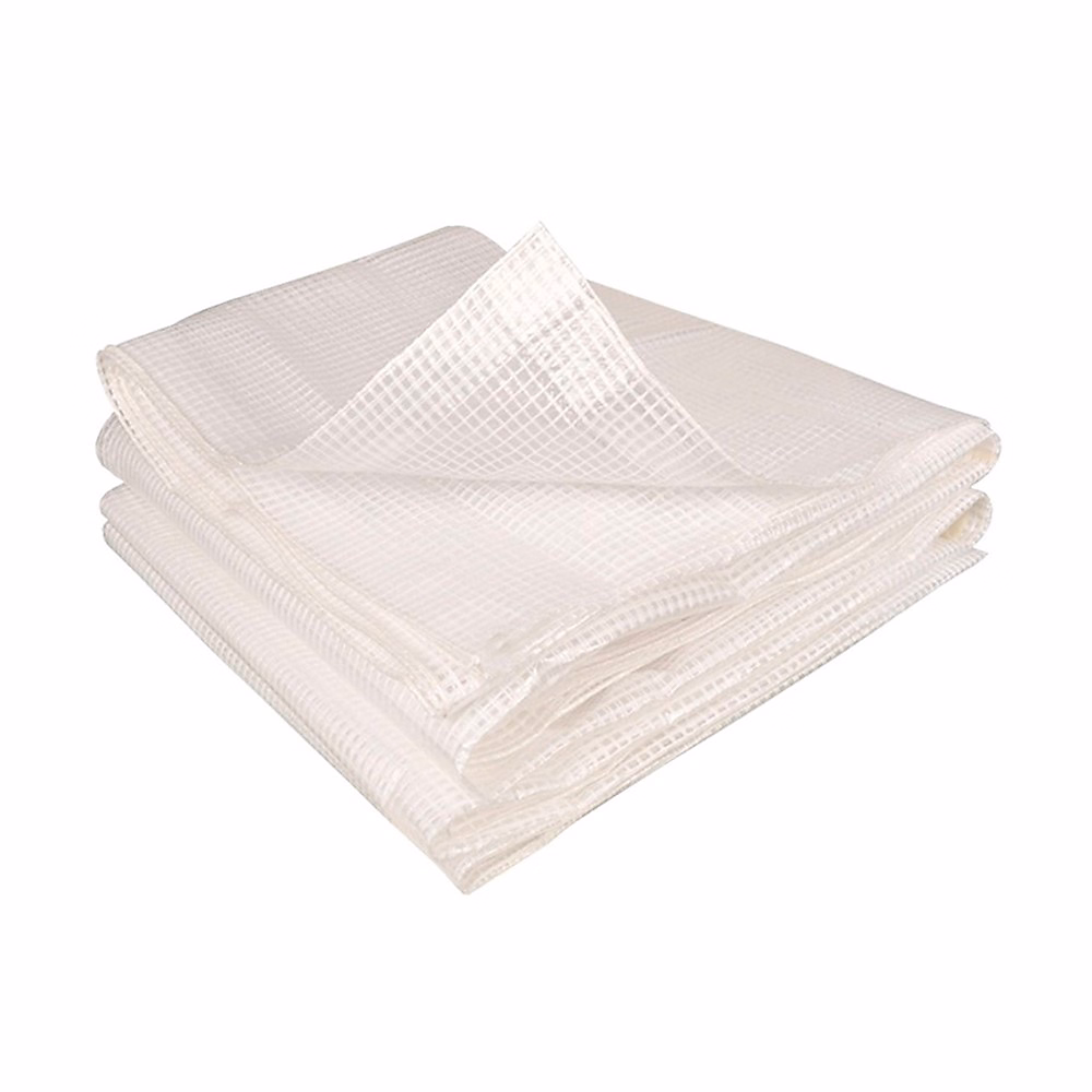 Serre de jardin, tunnel et voile d'hivernage – Bâche pour serre tunnel blanche 18 m² Blanc