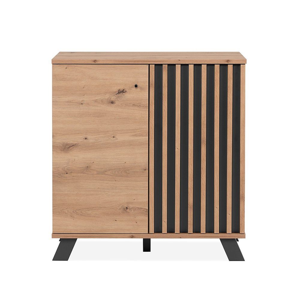 Buffet 2 Portes Décor Chêne Artisan L80 cm – LUBLIN
