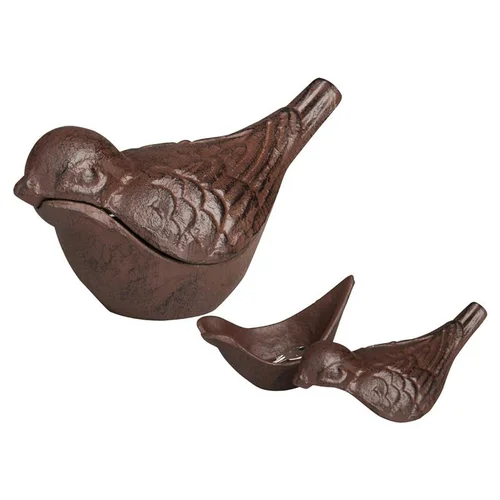 Cache clés en fonte marron Oiseau - 15,4 x 8,5 x 8,2 cm