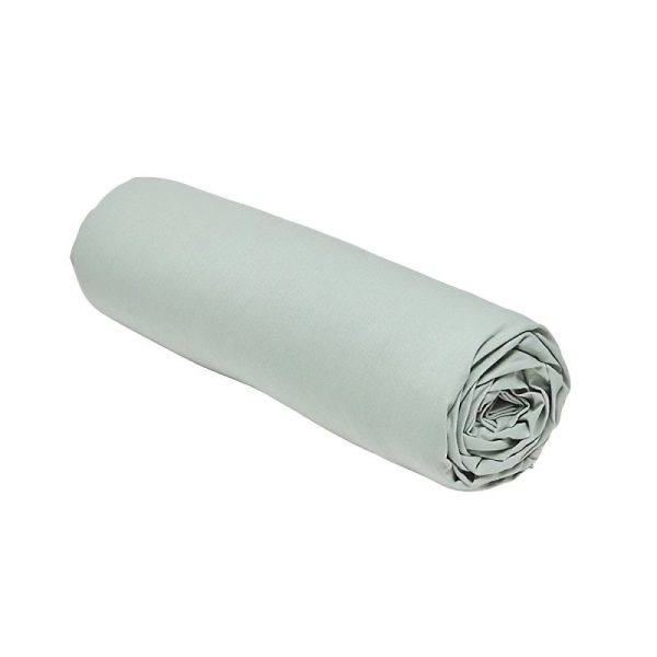 Drap housse TODAY Essential – 160 x 200+30 cm | 2 personnes | 100% Coton uni | Celadon