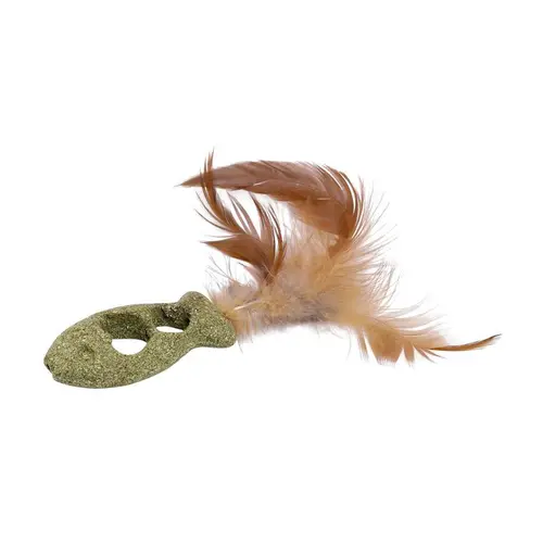 Jouet pour chat matatabi poisson à plumes 12x3x1,5 cm