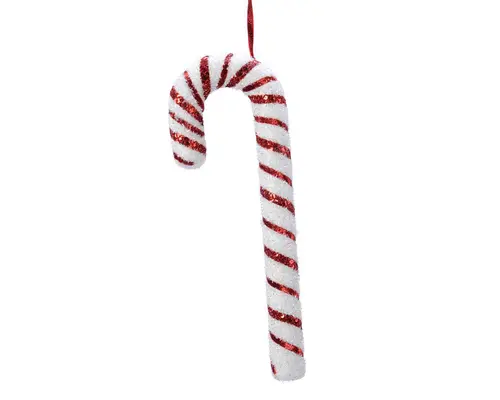 Sucre d’orge rouge en mousse pailletée format XL - Ø 5 x H 52 cm
