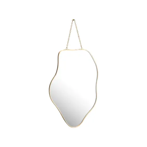 Miroir doré en verre Organic - 20 x 35 cm