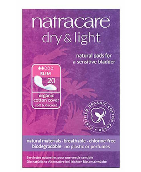 Natracare 20 Serviettes incontinence légère Dry and Light Slim