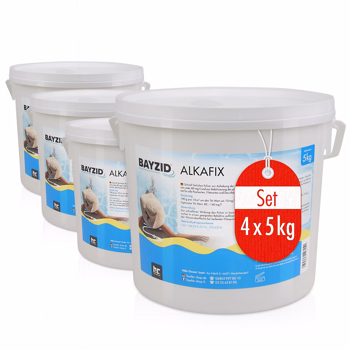 Traitement de l'eau de piscine – Alkafix 20 Kg Booster Dalcalinité Pour Une Eau De Piscine Stable Et Cristalline