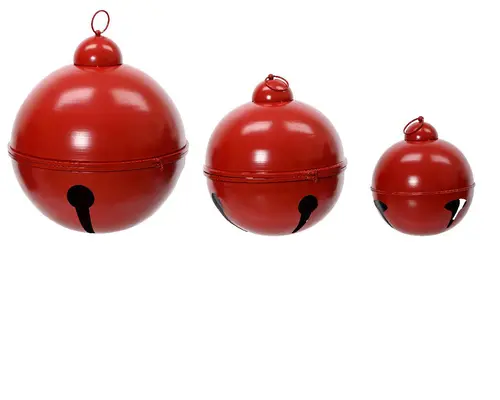 Cloche en métal thermolaqué rouge XXXL - Ø 52 x H 57 cm