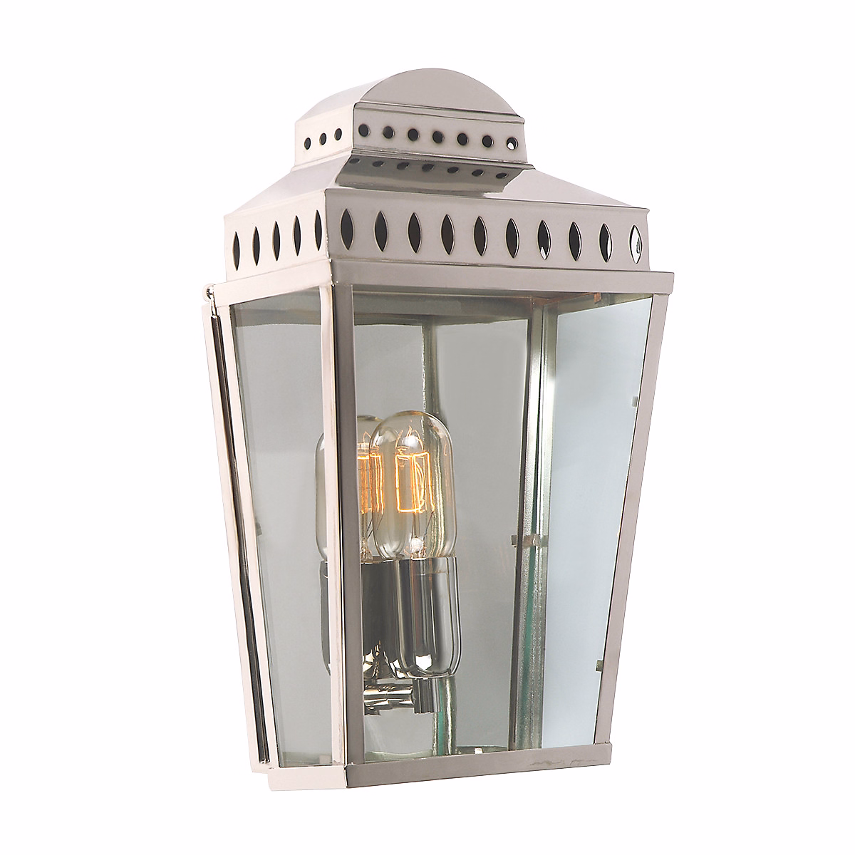 Elstead Mansion House – Lanterne affleurante extérieure à 1 lumière, nickel poli IP44, E27