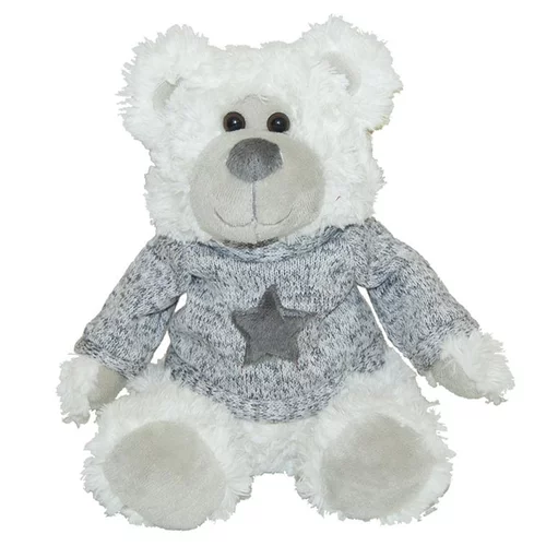 Peluche ours pull étoile grise