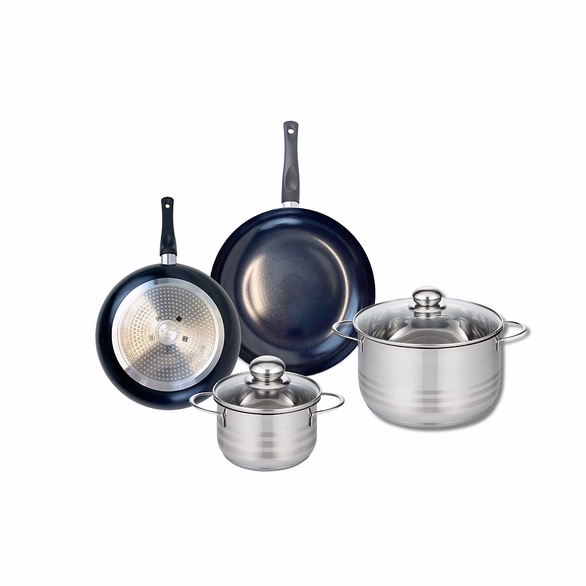 Ensemble de 2 Poêles de cuisson 20 et 24 cm et 2 faitouts 14 et 20 cm Elo Prima Brillant – Réf. HSPHMFOVA9530012448