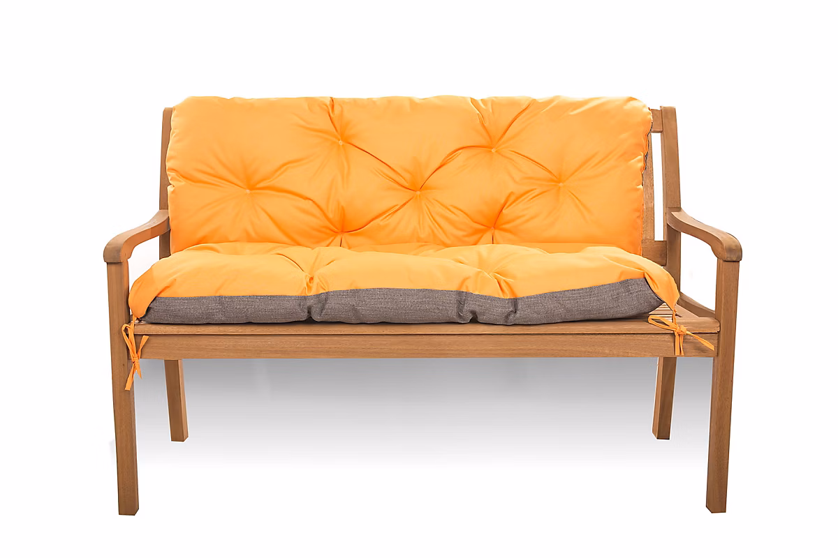 Coussin pour banc de jardin 100 × 50 × 50cm – coussin de banc de jardin Orange, coussin de balançoire extérieur, coussin de jardin