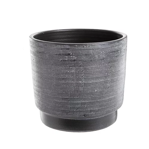 Cache-pot coloris noir Madeira - Ø 22 x H 20 cm