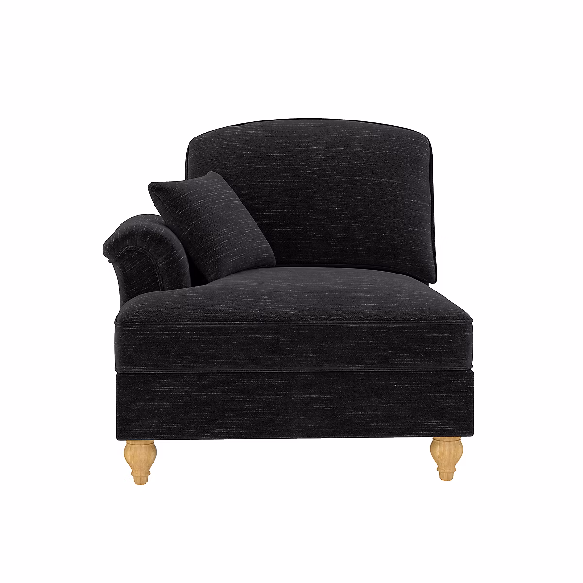 Canapé Windsor – LSF Chenille,noir,1 coussin