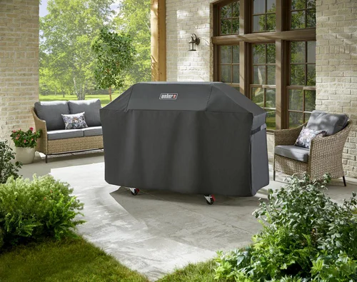 Housse pour barbecue genesis II 400 SERIE coloris noir en polyester Weber - 110 x 64 cm