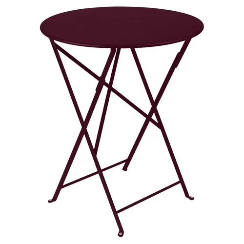 Table pliante coloris rouge en acier Bistro Fermob - 60 x 74 cm