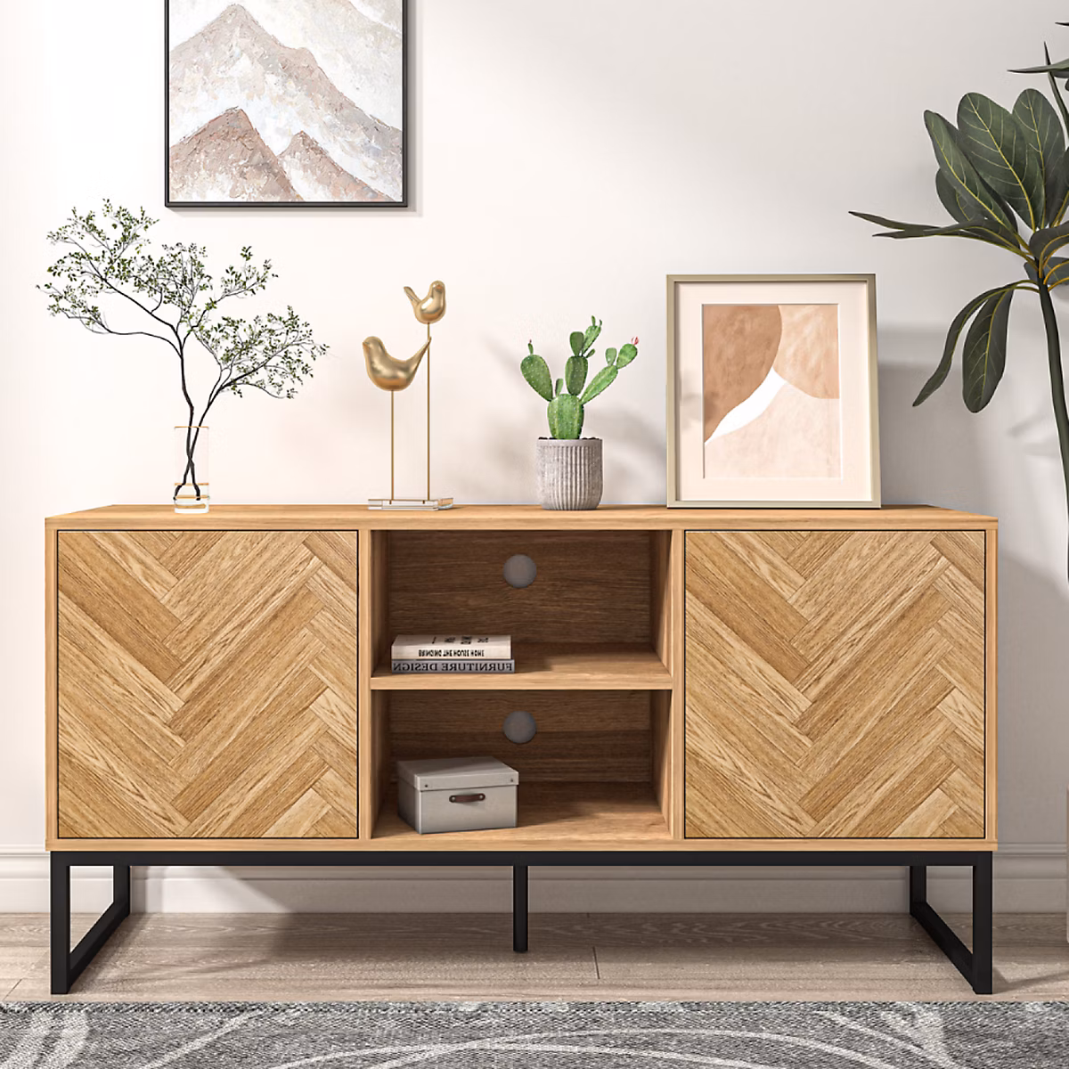 Meuble – Buffet 2 portes et 2 niches CHEVRON