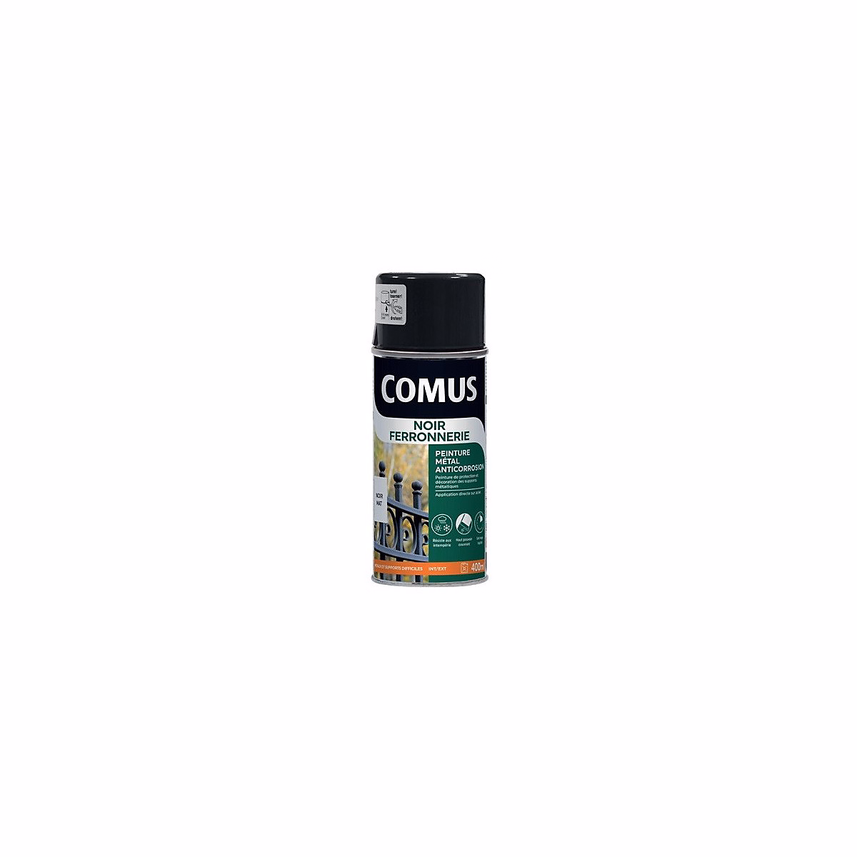 Aérosol noir ferronnerie 400ml – COMUS