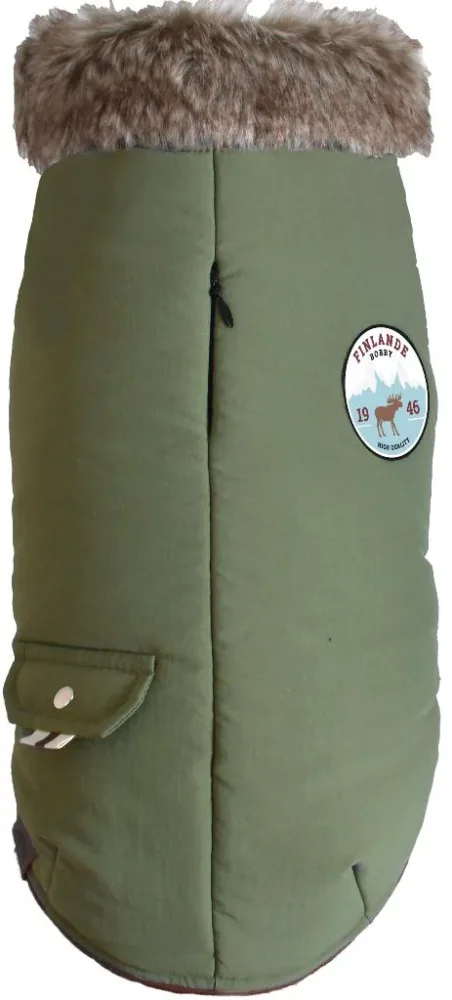 Manteau pour chien coloris vert de gris Bobby Finlande - Taille 28XS