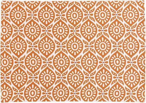 Set de table coton/polyester enduit coloris terracotta Winkler Citrus - 48 x 33 cm