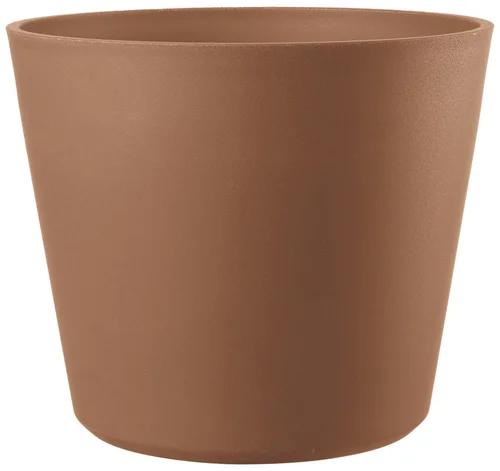 Pot en plastique injecté coloris rouge Deroma Origin Vaso cotto - Ø 29 x H 24 cm