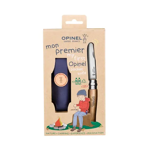 Coffret mon 1er Opinel inox/hêtre avec étui - 12,2 x 3 x 23,5 cm