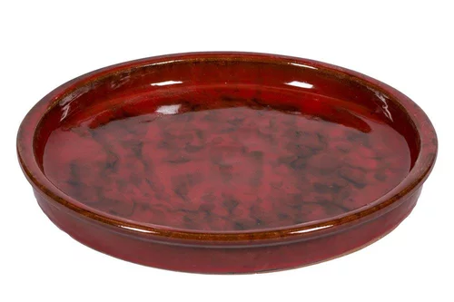 Soucoupe en grès émaillé rouge Passion for Pottery Shanghaï - Ø 40 cm
