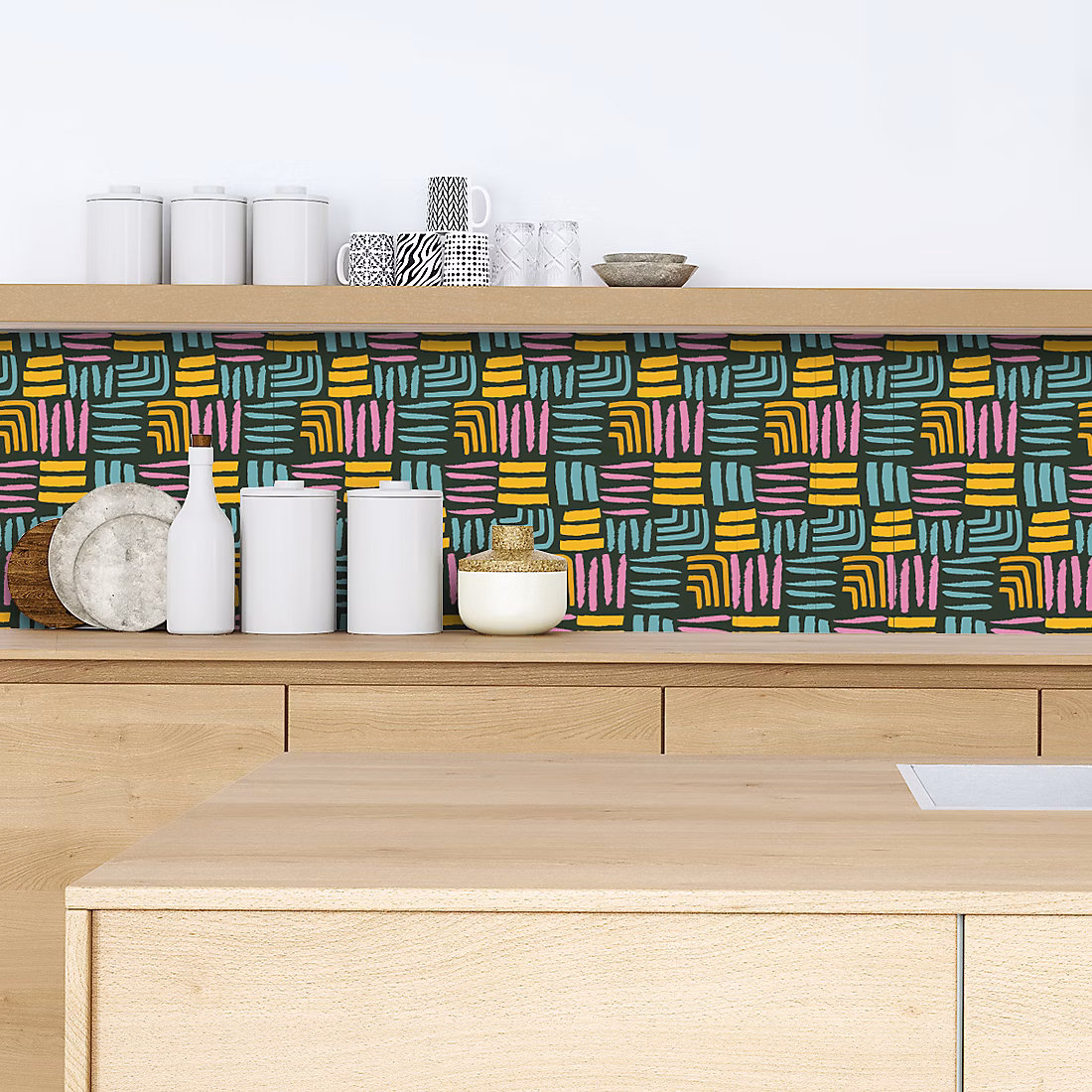 Crédence adhésive motifs déco design 40 × 200 cm