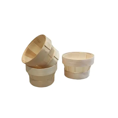 Lot de 3 gobelets en bois biodégradables Ø 8,5 cm - Les 3 pièces