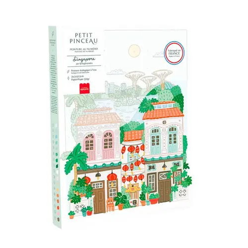 Peinture au numéro Singapour Petit Pinceau by La Petite Épicerie - 25,5 x 33 cm