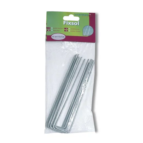 Agrafes de fixation métalliques coloris gris 17x3,5 cm