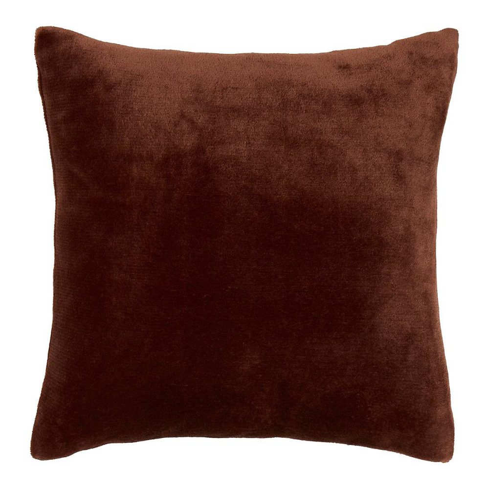 Coussin Ollis marron tonka 38 × 38cm – Atmosphera Créateur d'intérieur