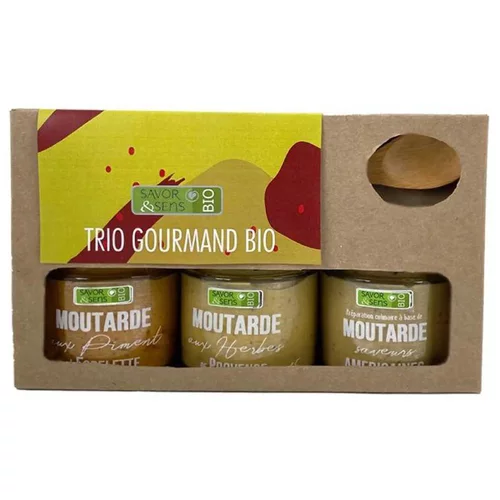 Coffret de 3 moutardes bio Savor et Sens - 3 produits