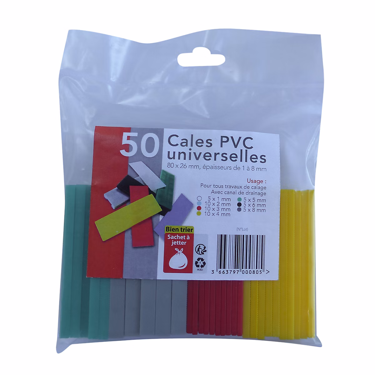 Fenêtre – Cales PVC universelles (lot de 50) Acbat