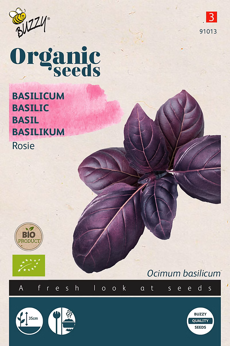 Buzzy Organic Basilic Rosie | bio Semences – Ca. 0 – 5gr