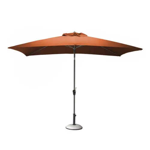 Parasol droit rectangulaire en aluminium coloris paprika - 300 x 200 cm