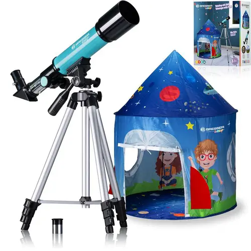 Télescope à lentille 50/360 tente d’observation bleue Bresser - 3,8 x 7 x 1 m